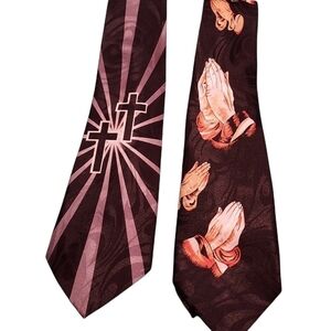 Two Ties mens Steven harris ,praying hand tie tac